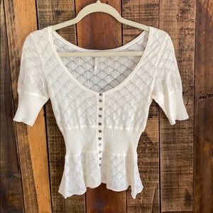 Free people boho button top